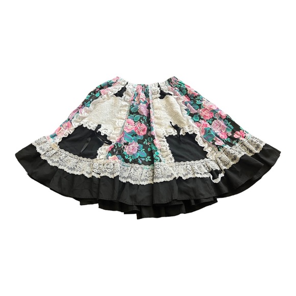 VTG 80’s/90’s Pitchfork Brand Square Dancing Floral lace Top (S) & Skirt (M) set - Picture 2 of 13